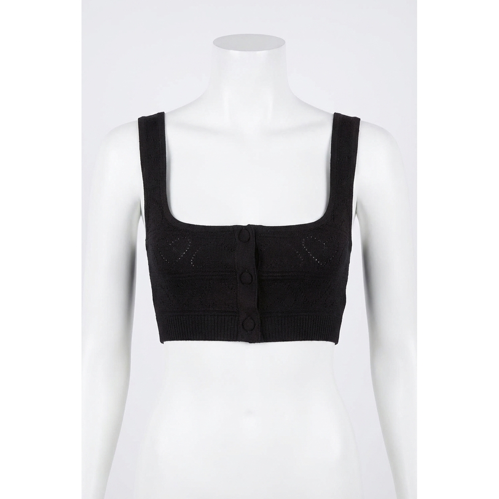 NEW FOR LOVE & LEMONS neve crop tank sweater in black